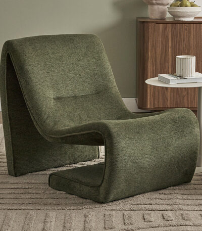 Ghế Armchair Nova Bọc Vải Xanh Lá 65cm 01