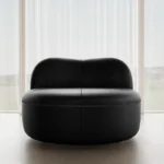 Ghế Armchair Nyx Không Tay Xoay Bọc Da Màu Đen 1m3 01