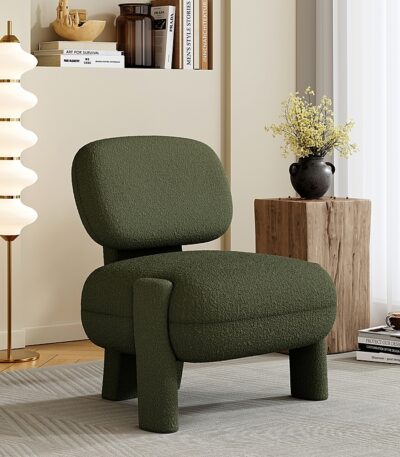 Ghế Armchair Orion Bọc Vải Màu Xanh Lá 62cm 01
