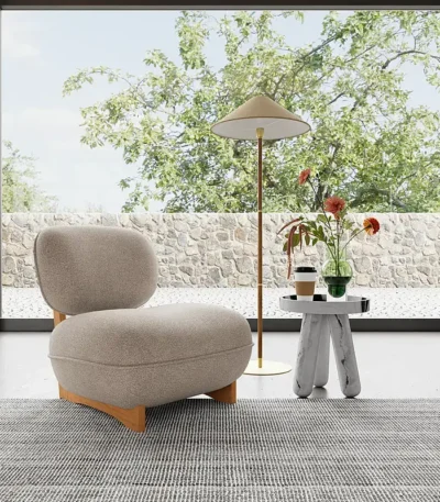 Sofa Đơn Luna Bọc Vải Rộng 88cm 01