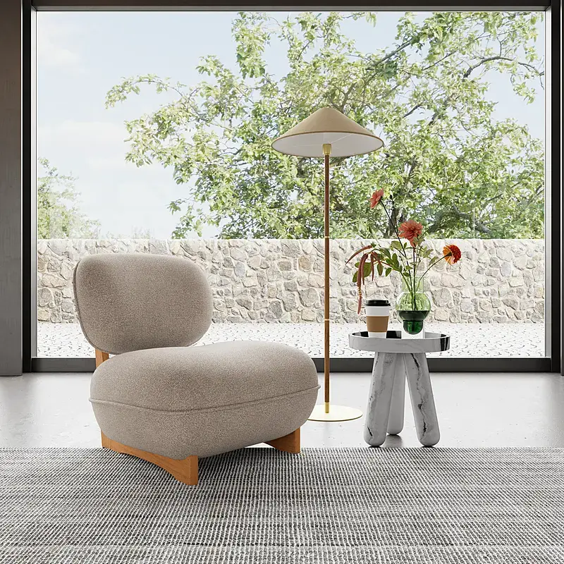 Sofa Đơn Luna Bọc Vải Rộng 88cm 01