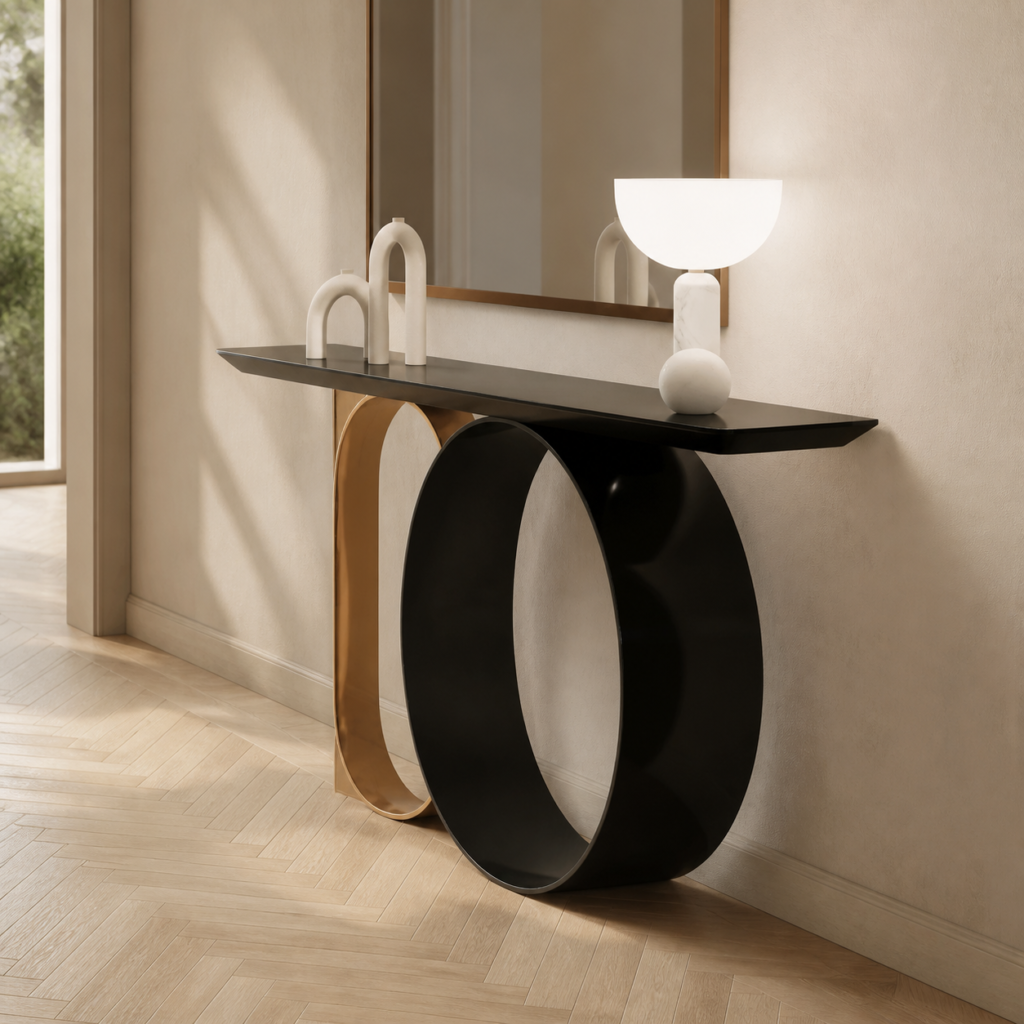 Bàn Console Linea Gỗ Plywood Phủ Melamine Dài 1m55