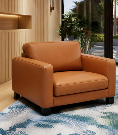 Ghế Armchair Caden Bọc Da Ultra Microfiber Rộng 1m