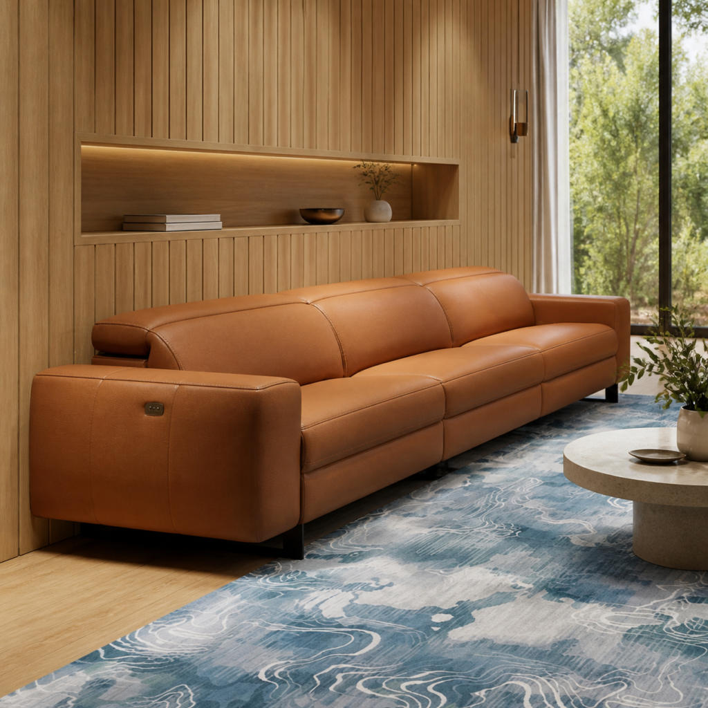 Sofa Băng Liora Bọc Da Ultra Microfiber Dài 3m6