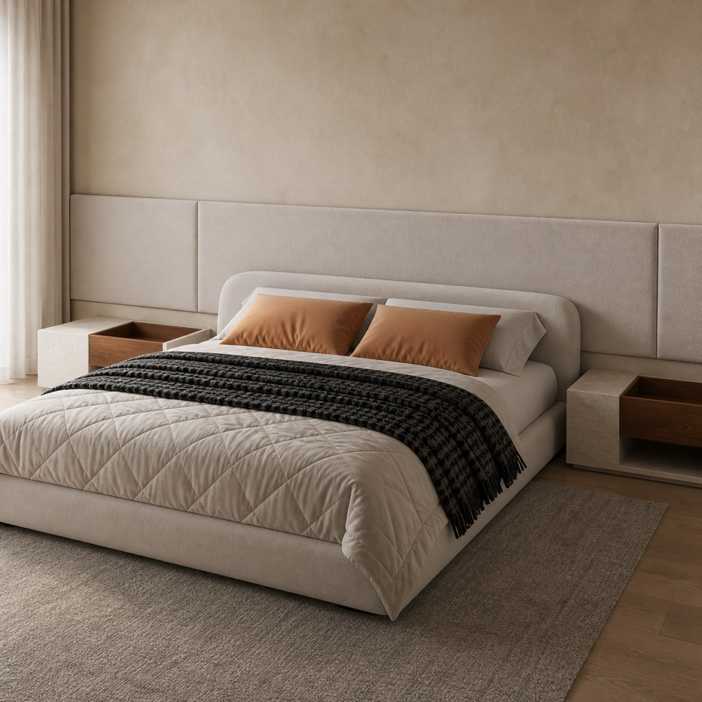 Vách Đầu Giường Halo Bọc Nệm Dài 4m75